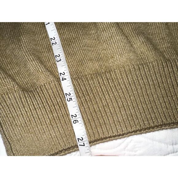 Beretta Sweater Pullover Mock Neck 1/4 Zip Mens Large Wool Blend Camel Color - Picture 11 of 11